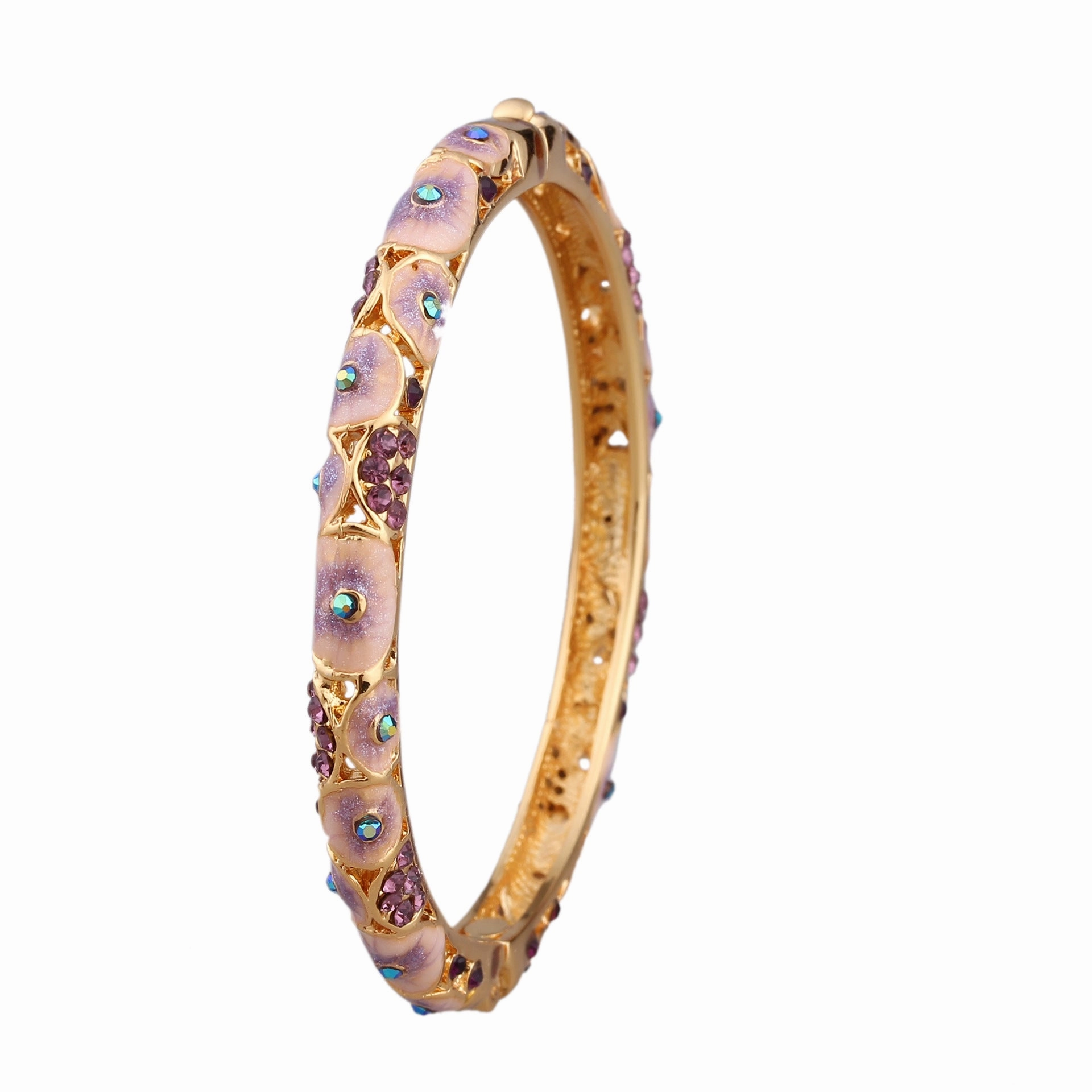 Wholesale  Retro Hollow Enamel Gold-plated  Cloisonne Bracelet