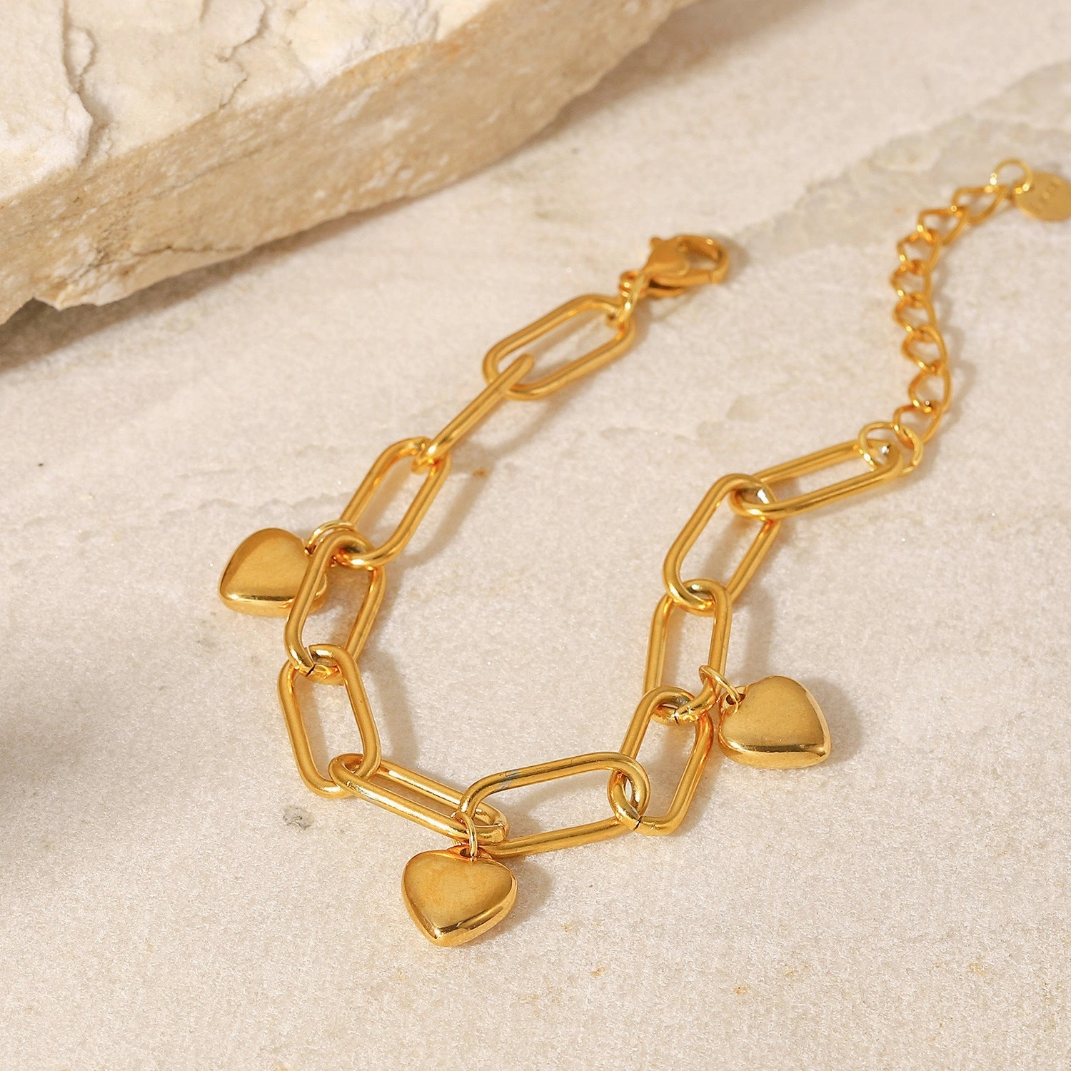 Wholesale Retro Style 18K Gold Love Titanium Steel Bracelet