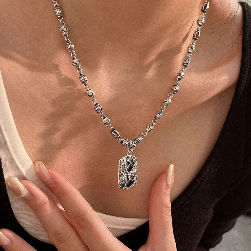 Wholesale retro style copper creative necklace and bracelet set
