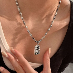 Wholesale retro style copper creative necklace and bracelet set