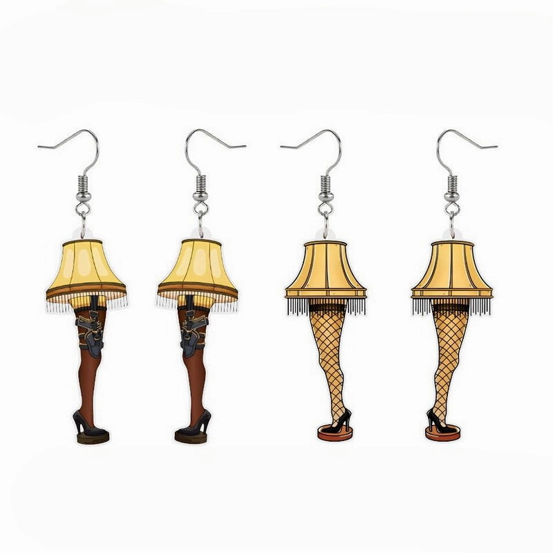 Wholesale Reversible Acrylic Christmas Heels, Stockings, Long Legs, Table Lamp Earrings