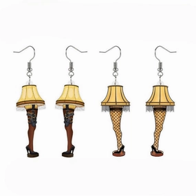 Wholesale Reversible Acrylic Christmas Heels, Stockings, Long Legs, Table Lamp Earrings