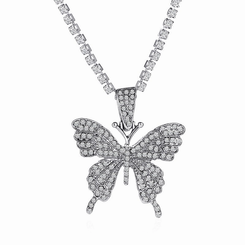 Wholesale Rhinestone Butterfly Necklace
