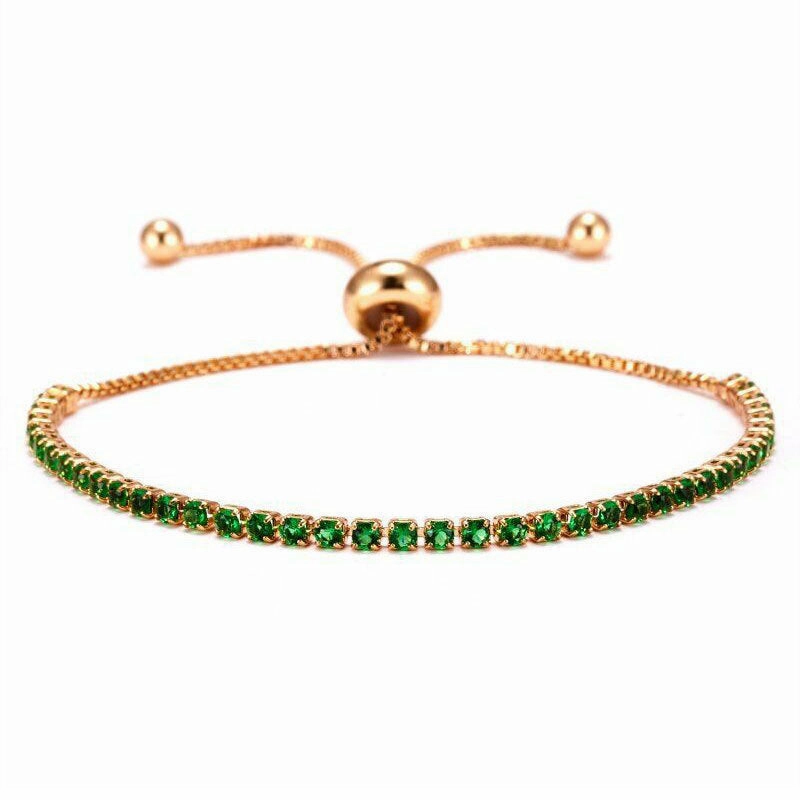 Wholesale Rhinestone Claw Chain Adjustable Single Row Full Diamond Bracelet