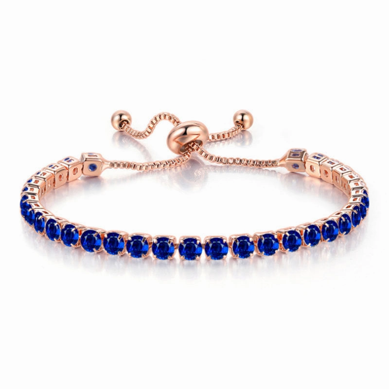 Wholesale Rhinestone Claw Chain Adjustable Single Row Full Diamond Bracelet