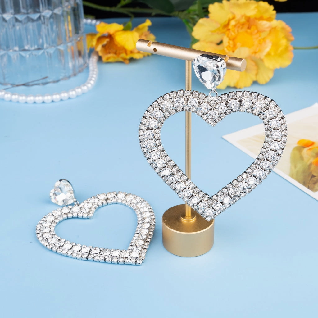 Wholesale Rhinestone Love Earrings