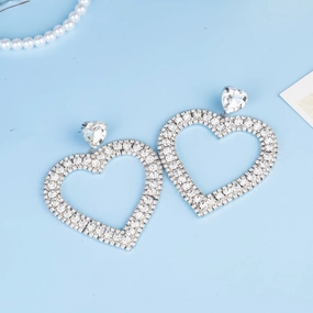 Wholesale Rhinestone Love Earrings
