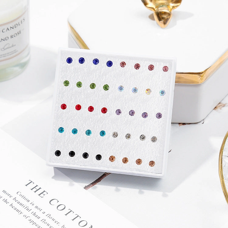 Wholesale Rhinestone Plastic Earrings Set