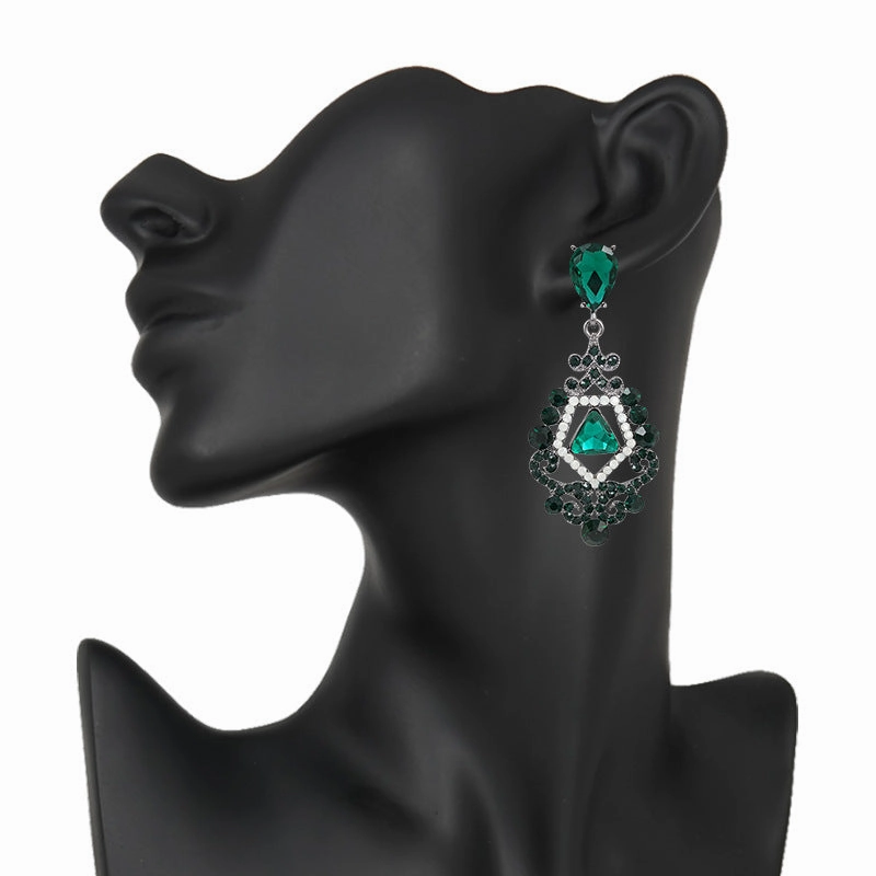 Wholesale Rhinestone Zinc Alloy Skeleton Earrings
