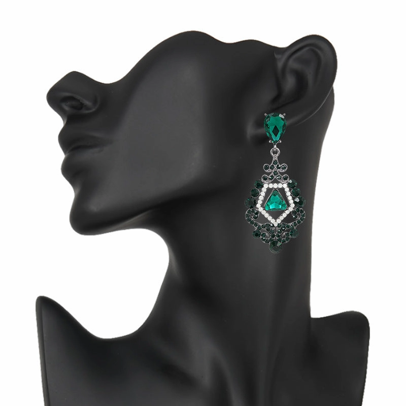 Wholesale Rhinestone Zinc Alloy Skeleton Earrings