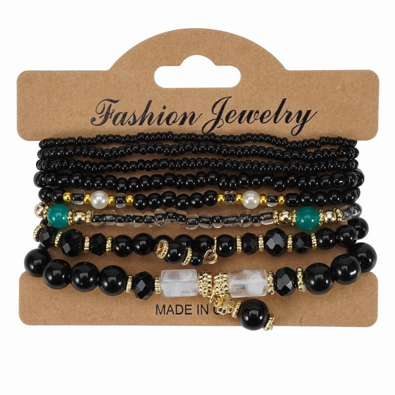 Wholesale Rice Beads Bohemian Multi-Stretch Bracelet