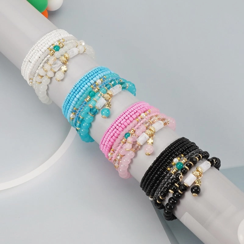Wholesale Rice Beads Bohemian Multi-Stretch Bracelet