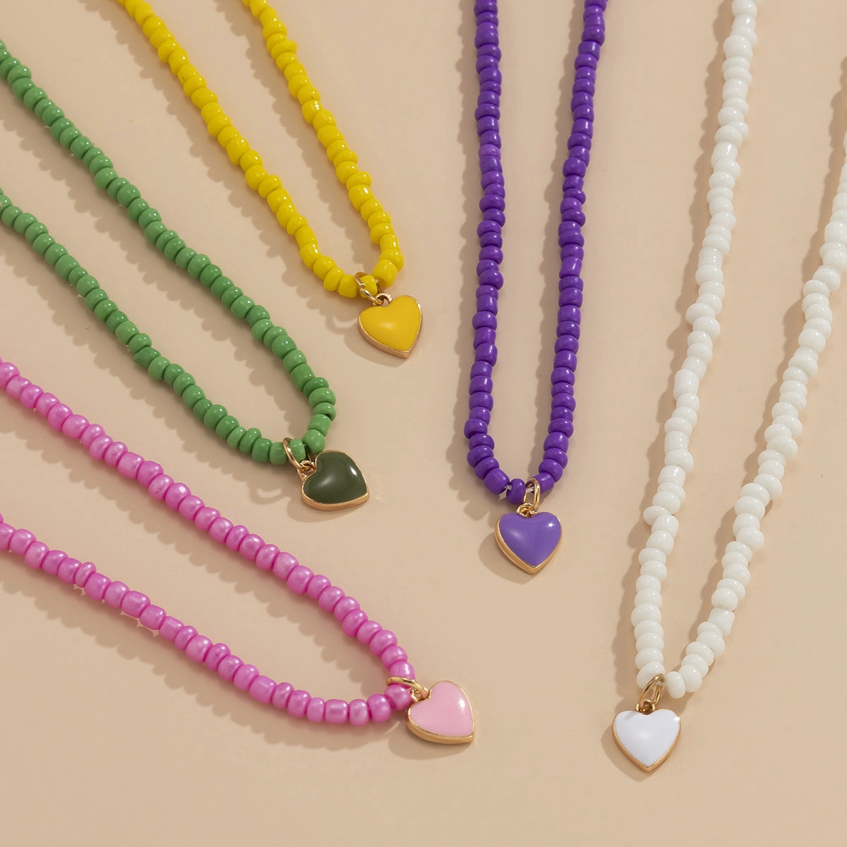 Wholesale rice beads handmade beaded creative necklace