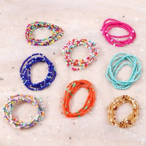 Wholesale Rice Beads Long Section Multi-layer Colorful Beading Bracelet