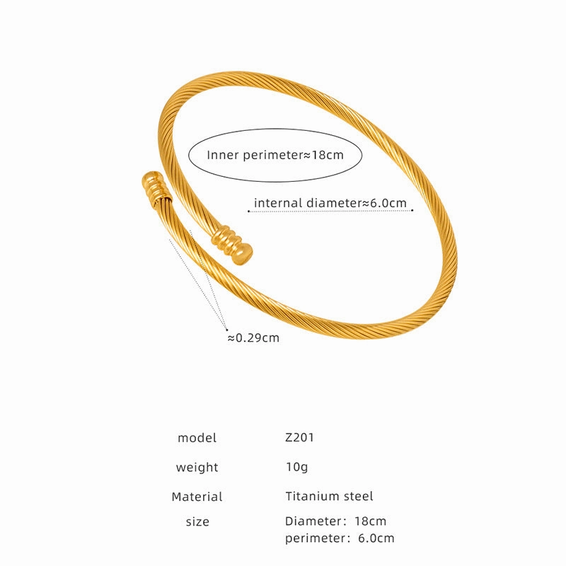 Wholesale Ring Light Luxury Colorless Titanium Steel Bracelet