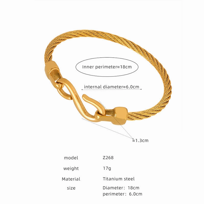 Wholesale Ring Light Luxury Colorless Titanium Steel Bracelet