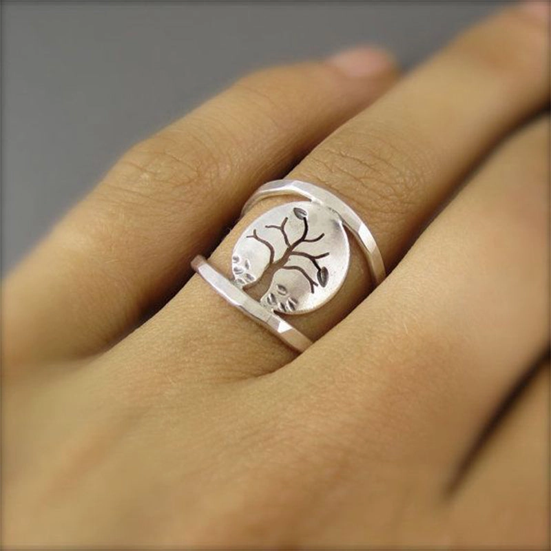 Wholesale Rings Alloy Tree of Life Openwork Vintage OLY-RS-HC001