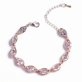 Wholesale Rose Crystal Alloy Bracelet