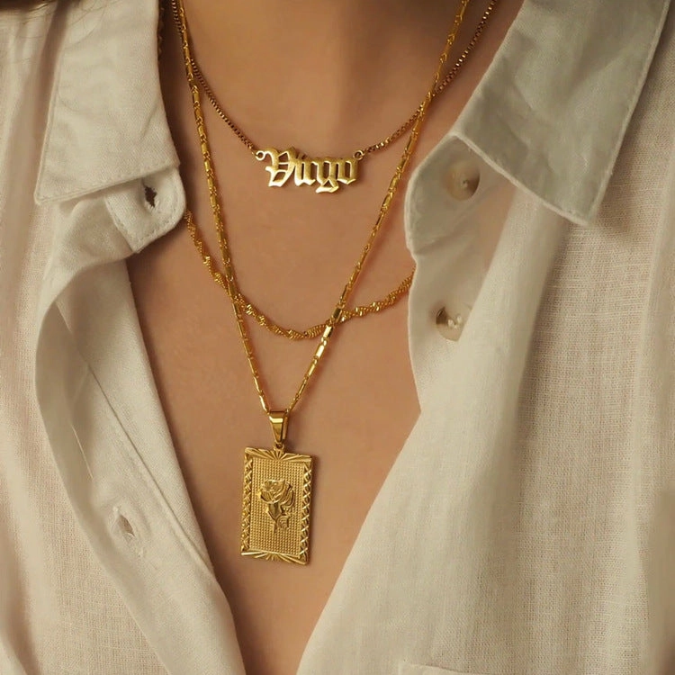 Wholesale Rose Gold Fine Gold Plated Collar Necklace