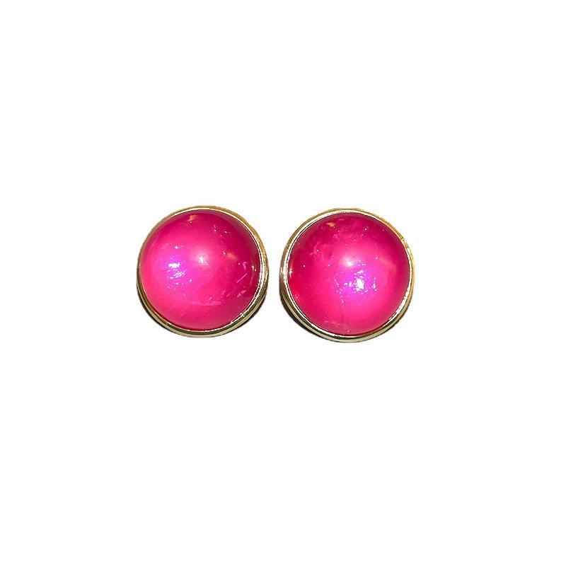 Wholesale Rose Red Flower Love Summer Geometry Sweet Alloy Earrings