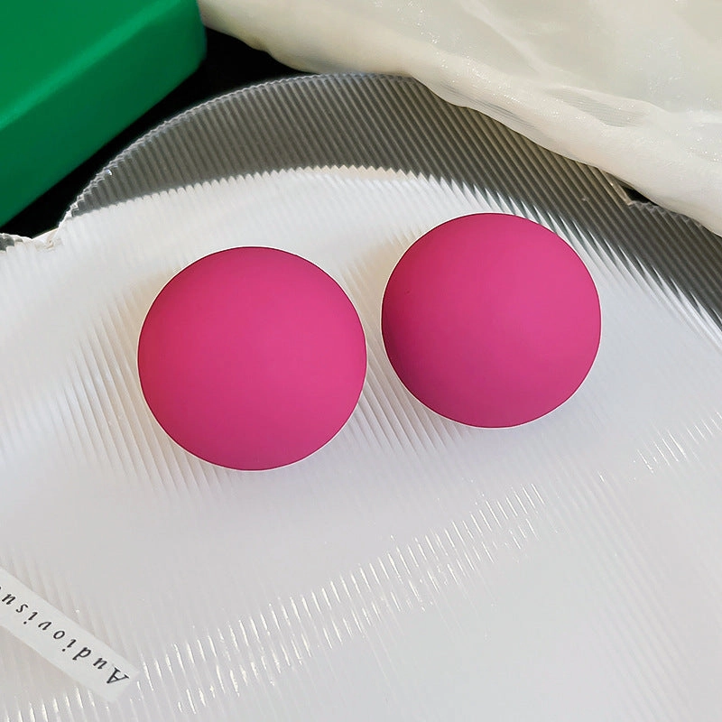 Wholesale Rose Red Flower Love Summer Geometry Sweet Alloy Earrings