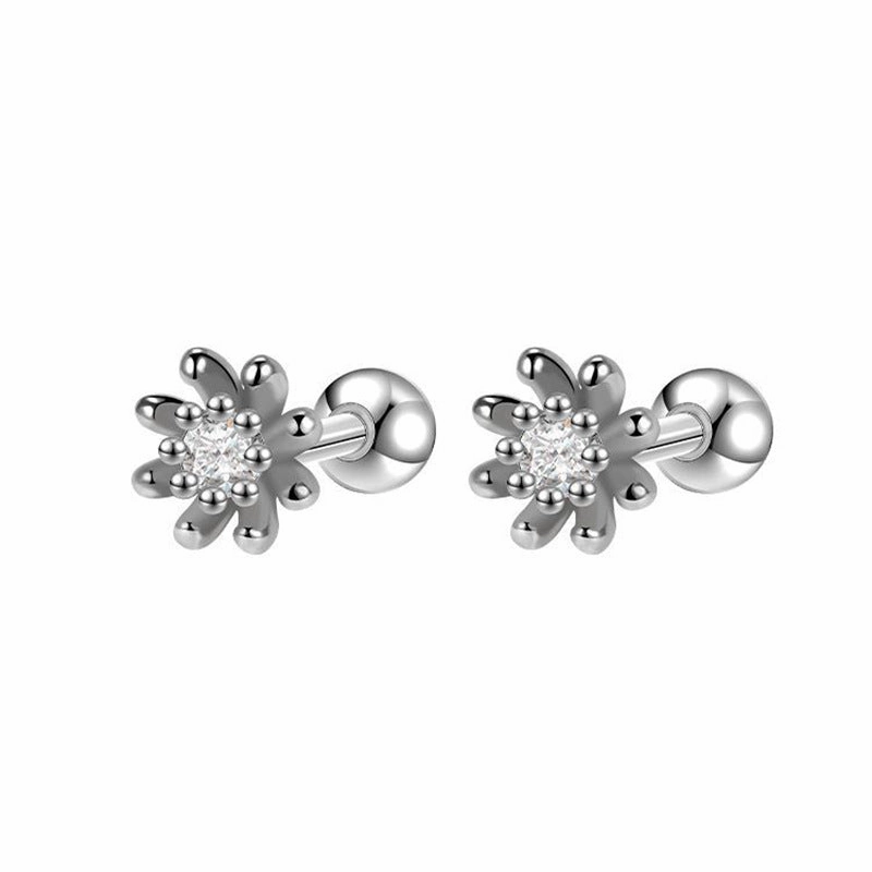 Wholesale Rose Stud Set Earrings Stainless Steel