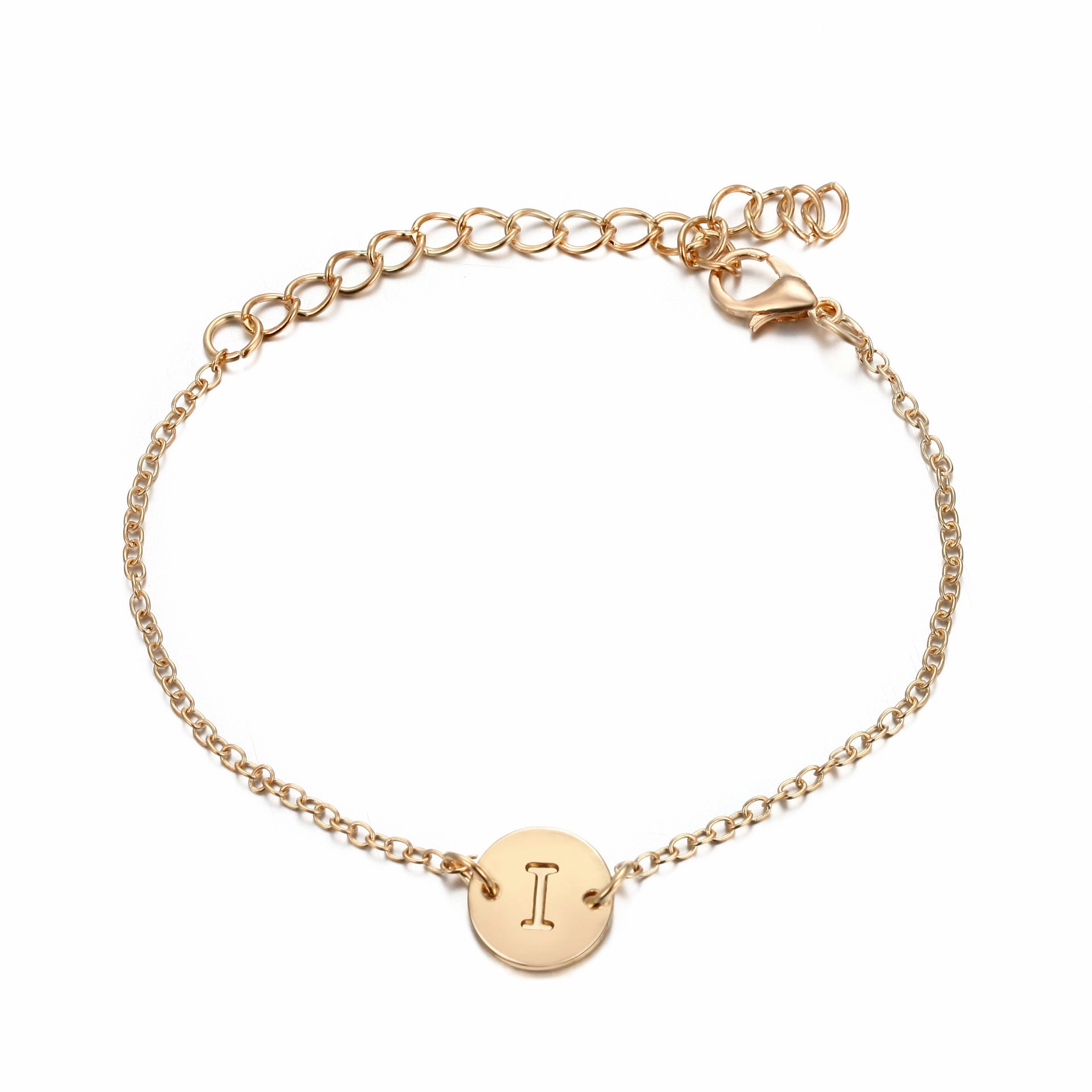 Wholesale Round 26 Alphabet Alloy Bracelet