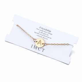 Wholesale Round 26 Alphabet Alloy Bracelet