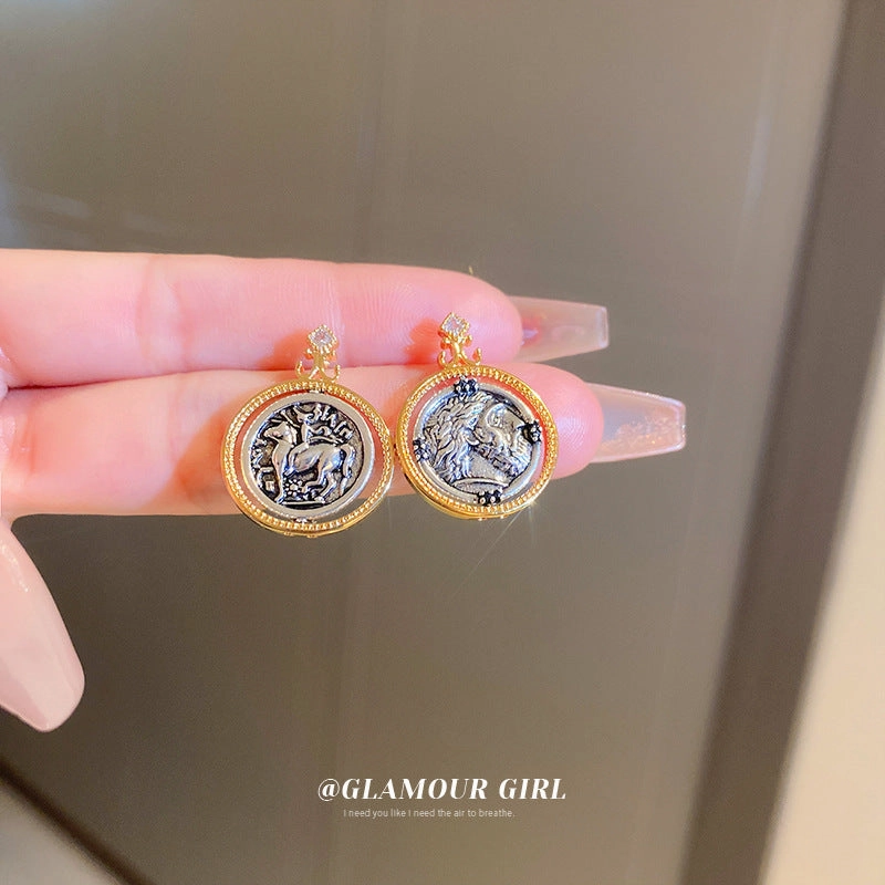 Wholesale Round Antique Metal Earrings