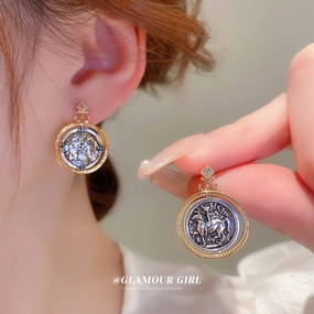 Wholesale Round Antique Metal Earrings