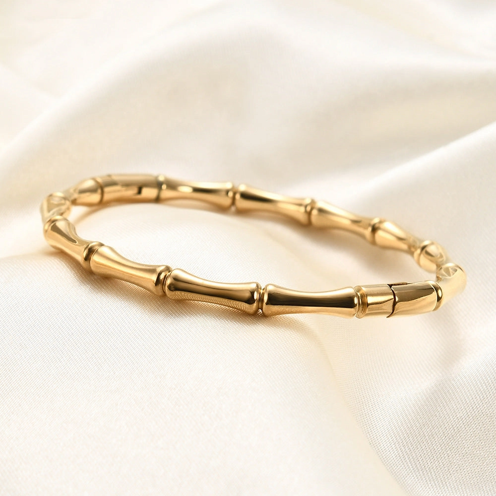 Wholesale Round Bamboo 5MM Stainless Steel Magnetic Bracelet