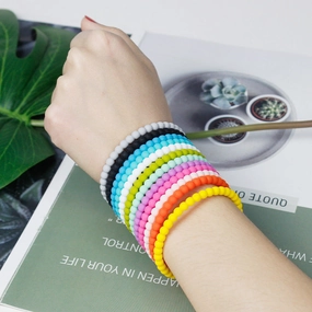 Wholesale Round Beads Silicone Bracelet