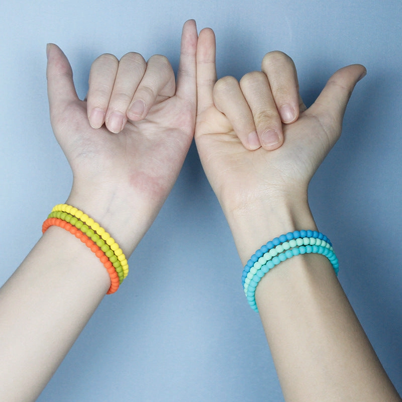 Wholesale Round Beads Silicone Bracelet