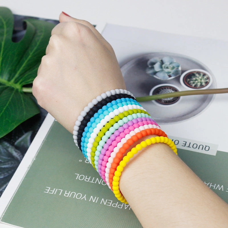 Wholesale Round Beads Silicone Bracelet
