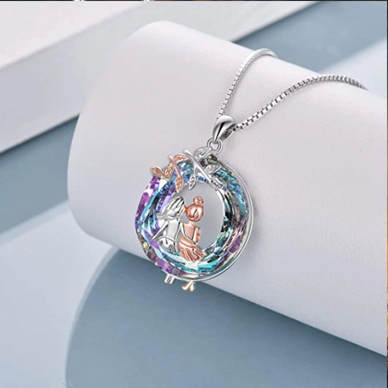 Wholesale Round Branch sisters Good Friend Necklace