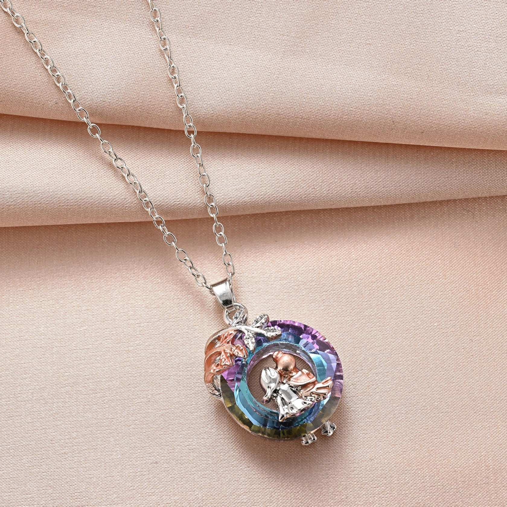 Wholesale Round Branch sisters Good Friend Necklace