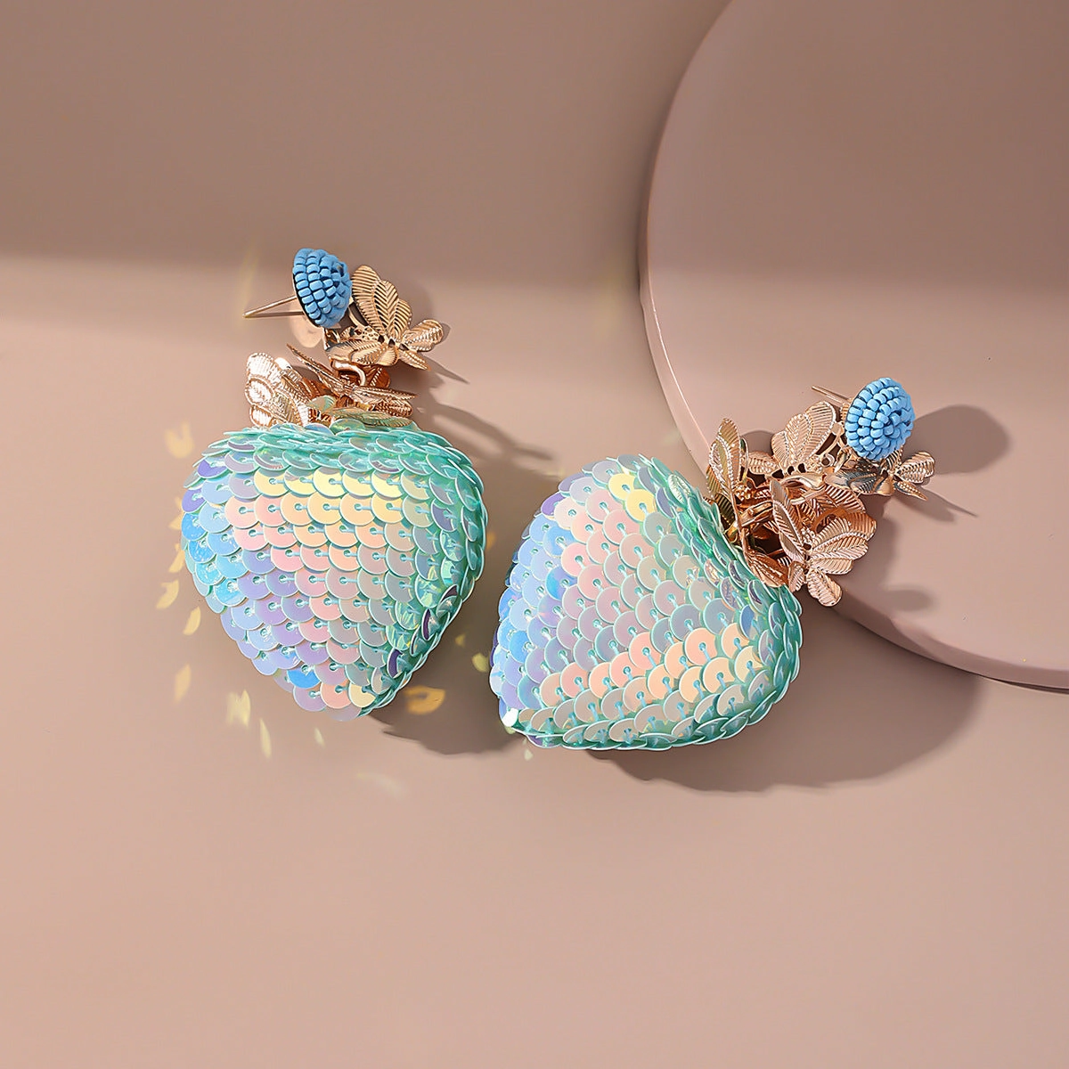 Wholesale Round Flower Earrings