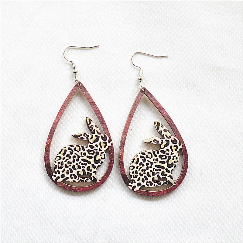 Wholesale Round Hollow Spray Painted Acrylic Earrings