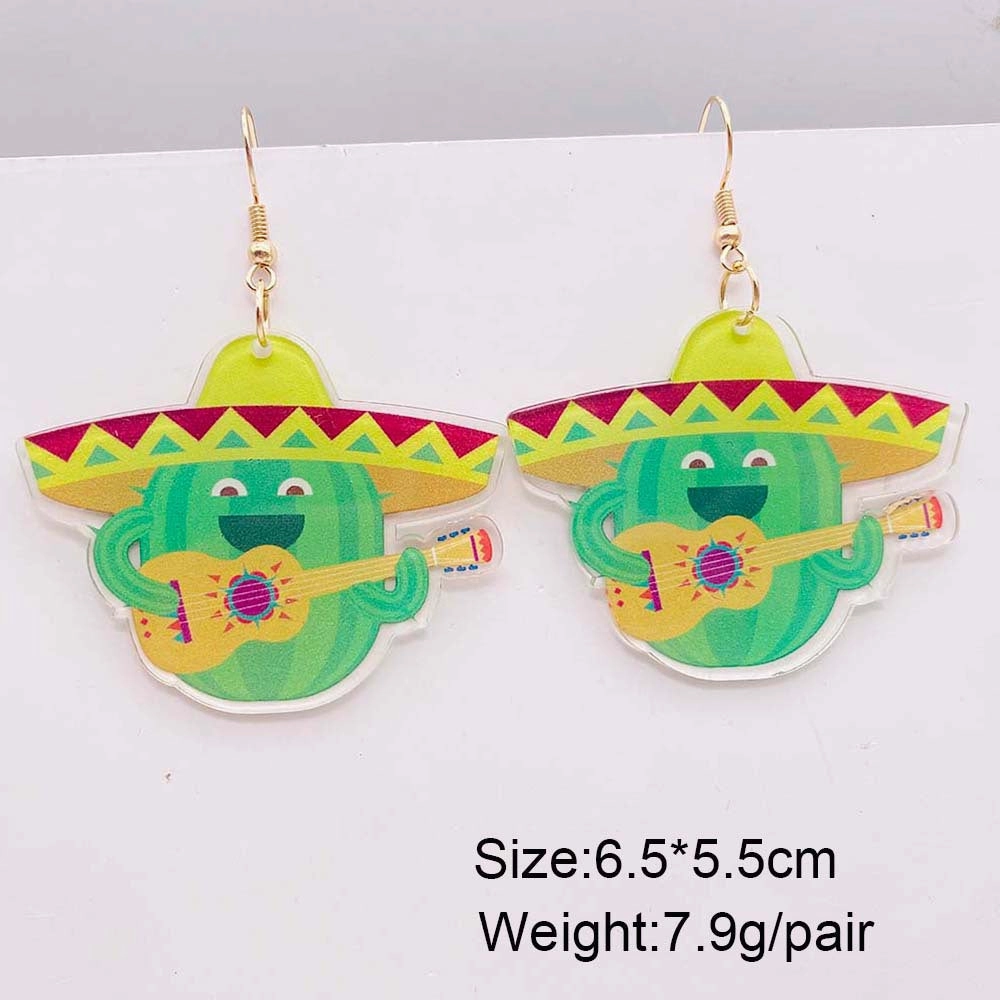 Wholesale Round Hollow Spray Painted Acrylic Earrings