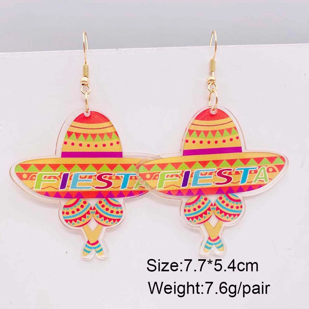 Wholesale Round Hollow Spray Painted Acrylic Earrings