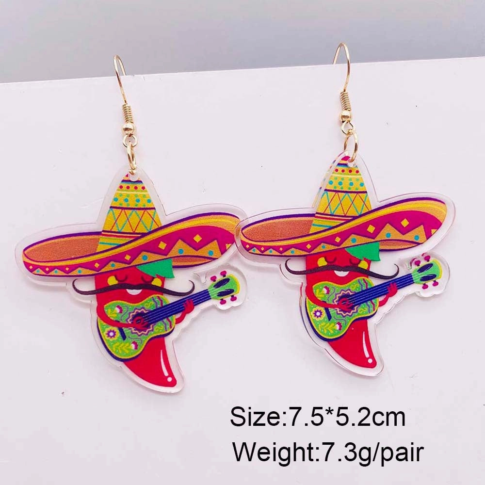 Wholesale Round Hollow Spray Painted Acrylic Earrings