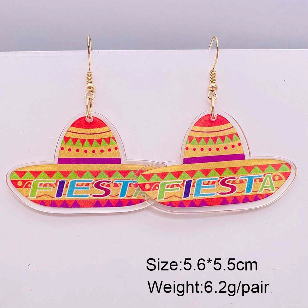 Wholesale Round Hollow Spray Painted Acrylic Earrings