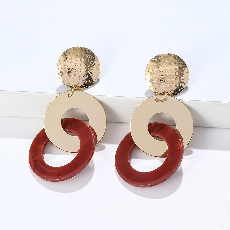 Wholesale Round Sheet Metal Earrings