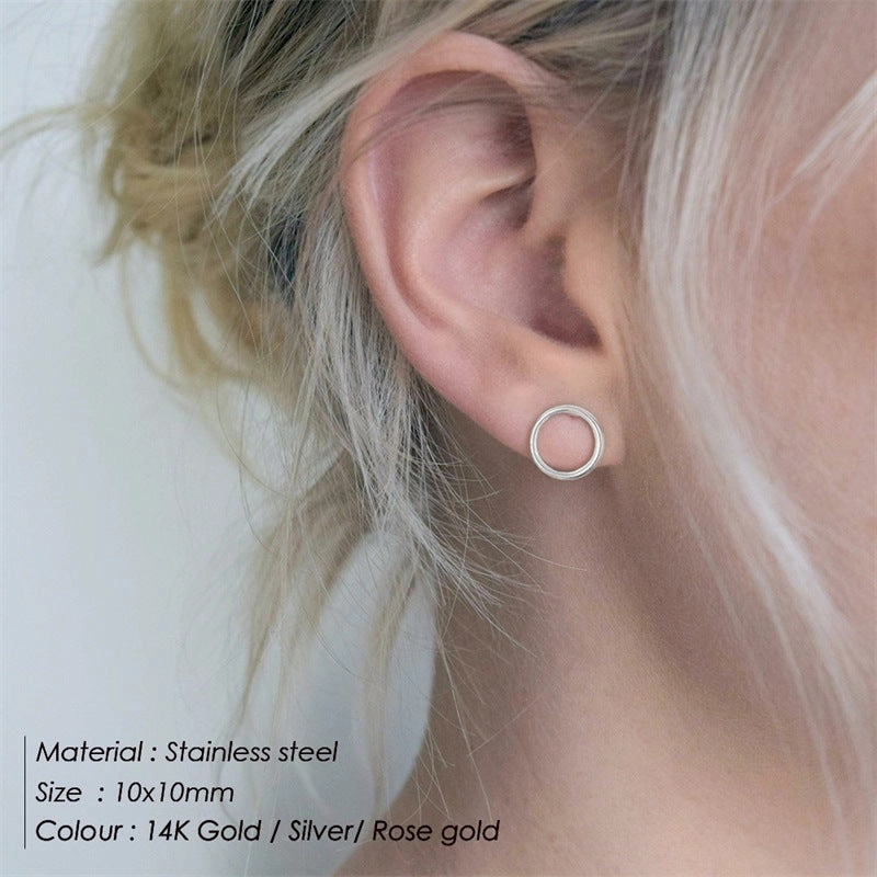 Wholesale Round Stainless Steel Earrings