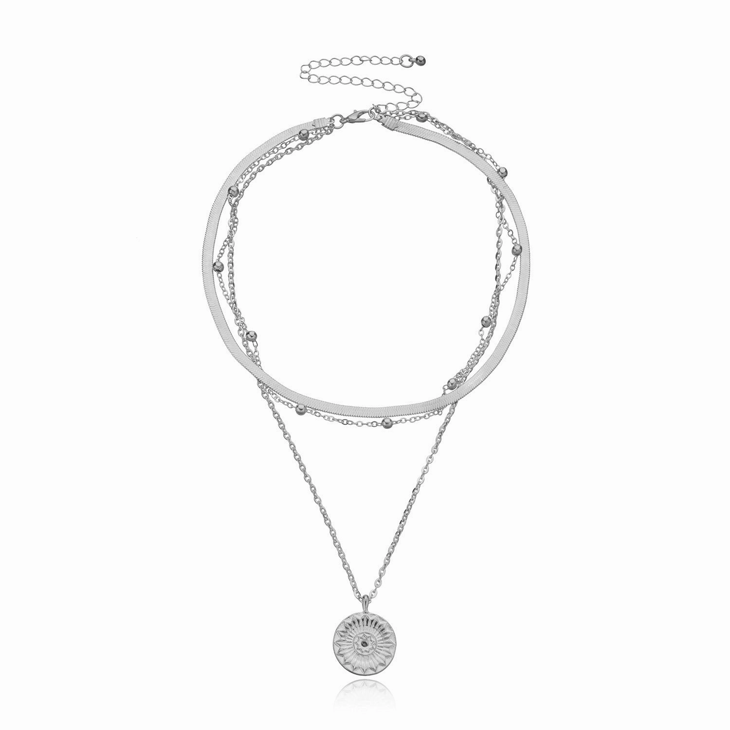 Wholesale Round Tag Alloy Necklace