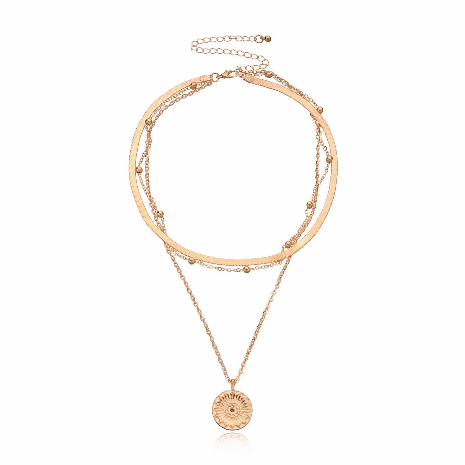Wholesale Round Tag Alloy Necklace