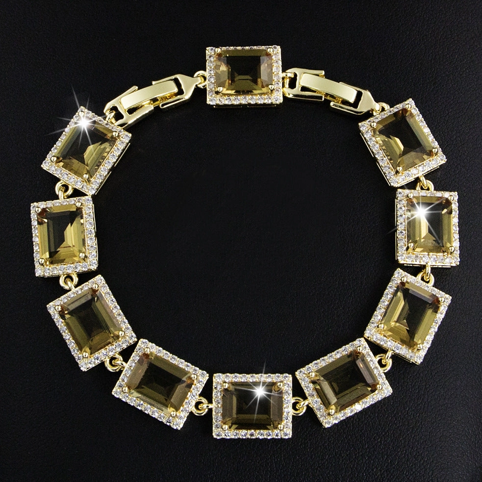 Wholesale Round Three-Piece Set Color Stone Earrings