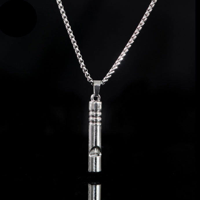 Wholesale Round Whistle Pendant Long Sweater Necklaces