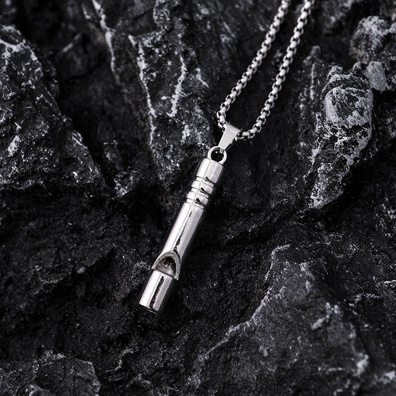 Wholesale Round Whistle Pendant Long Sweater Necklaces