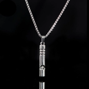 Wholesale Round Whistle Pendant Long Sweater Necklaces
